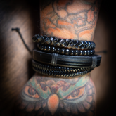 Rune Leather Bracelet Front